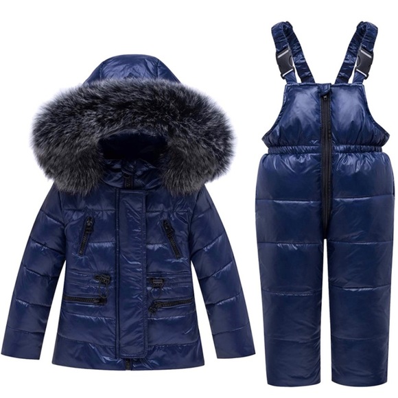 Girls Snowsuit Girls Piece Snowsuit Warm Padded Ski Jacket And